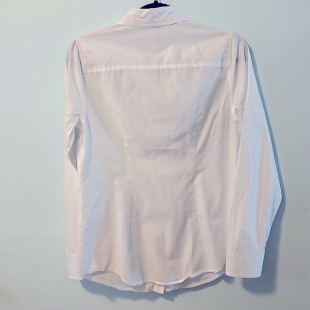 Vineyard Vines White Cotton Ruffle Front Button Shirt Size 2 - Picture 6 of 8